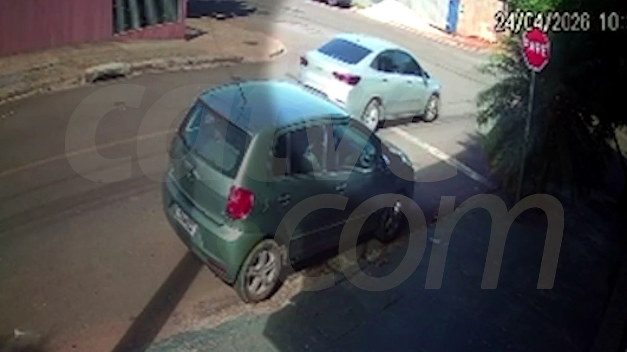 Vídeo mostra forte batida após motorista furar preferencial em Cascavel