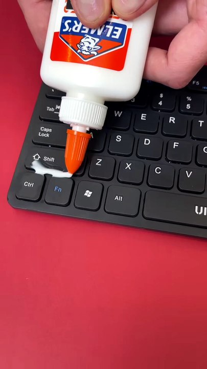 Transforming keyboard with glue