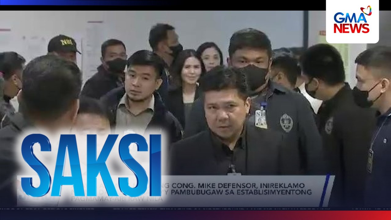 Asawa at anak ni Dating Cong. Mike Defensor, inireklamo ng NBI dahil sa umano'y pambubugaw sa establisimyentong pagmamay-ari raw nila | Saksi