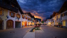 Mittenwald Germany Painted Houses and Mountain Views 4K 60fps
