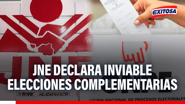 JNE declara inviable la realización de elecciones complementarias: Proceso electoral está en curso