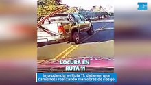 Imprudencia en Ruta 11: detienen una camioneta realizando maniobras de riesgo
