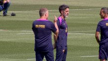 El FC Barcelona prepara el partido de este sábado contra el Getafe CF en el Coliseum