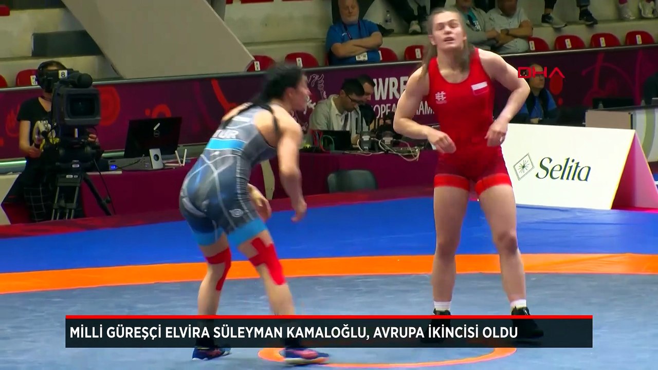 Milli güreşçi Elvira Süleyman Kamaloğlu, Avrupa ikincisi oldu