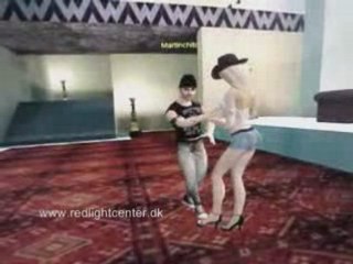 hot girl dancing in the adult online game Red Light Center