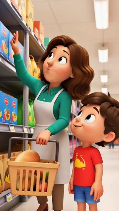Boy helping His Mother
