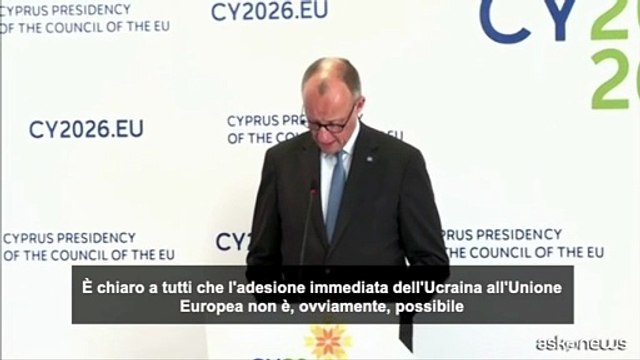 Merz: L'adesione immediata di Kiev all'Ue non è possibile