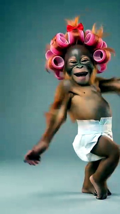 Monkey funny dance