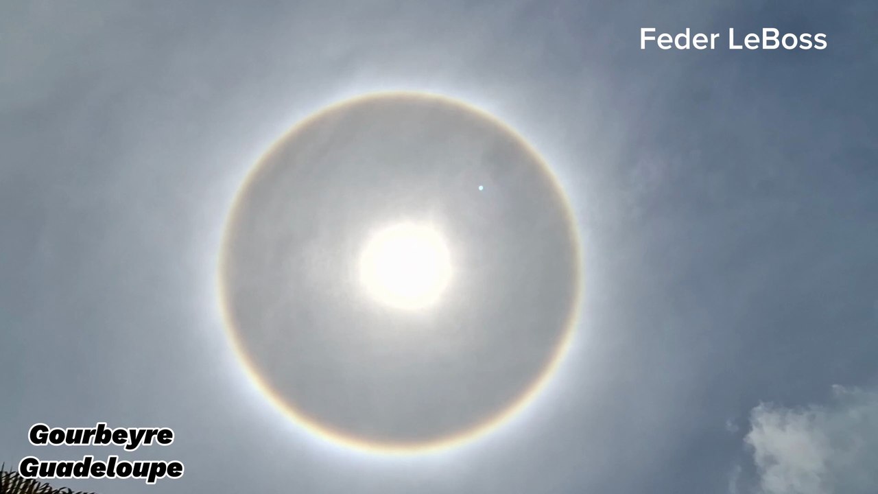 Magnifique halo solaire en Guadeloupe