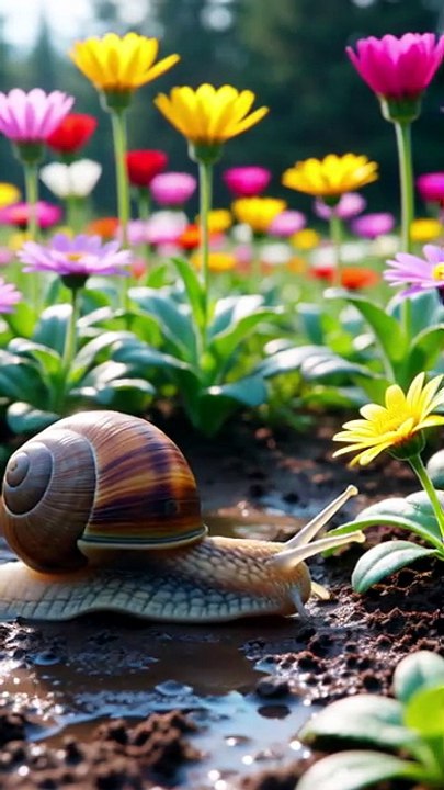 The Brave Snail’s Journey Through the Flower Battlefield 🐌⚔️
