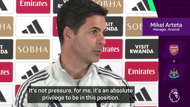 Arteta says it's a 'privilege' for Arsenal to be second