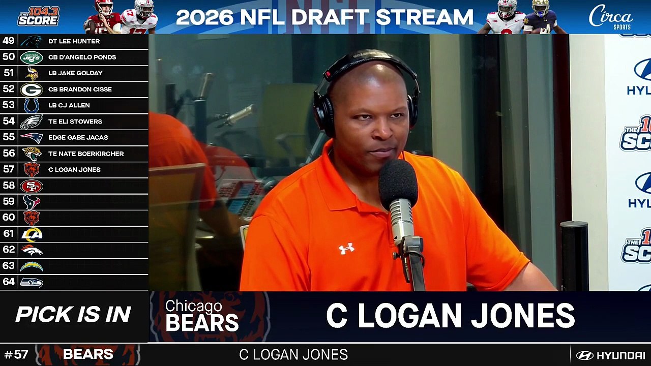 Bears select Iowa center Logan Jones at No. 57 overall