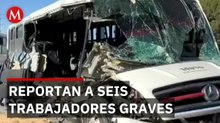 Choque de transporte de personal en Saltillo deja 24 heridos