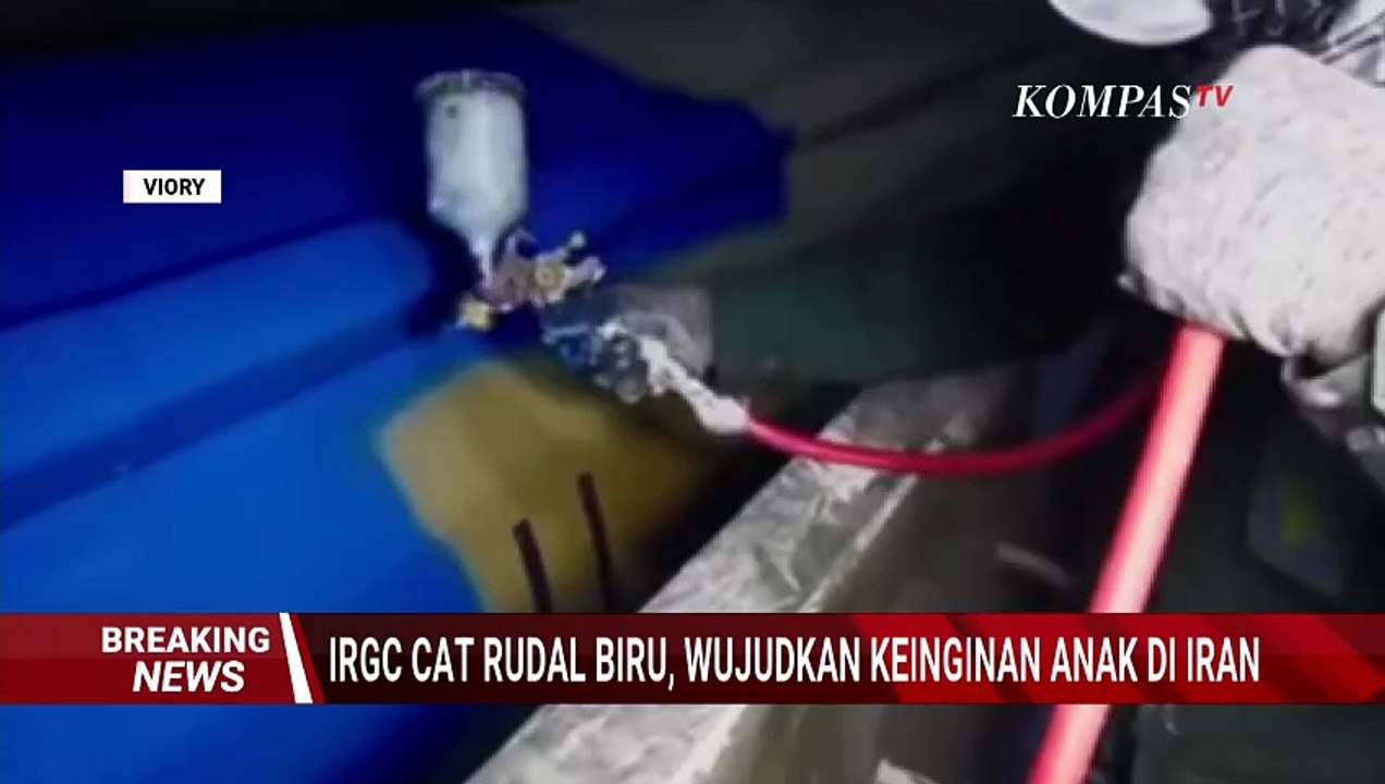 Viral! IRGC Rilis Video Cat Rudal Warna Biru, Diduga Penuhi Permintaan Anak di Iran