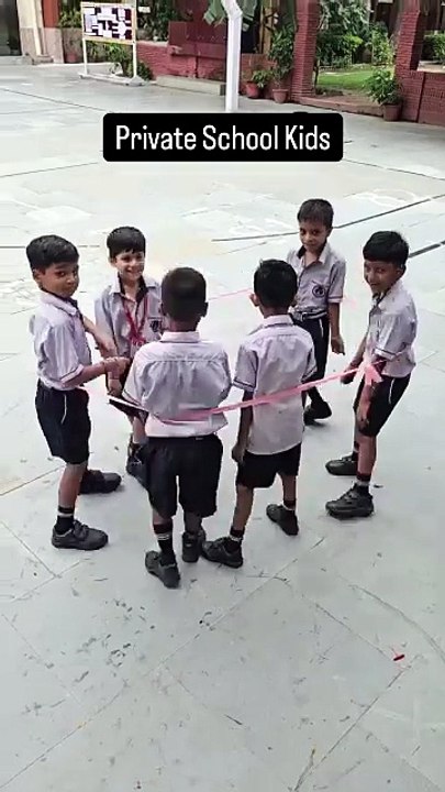 Private school kids vs Government school kids 😂...#kidsplay #fullmasti #ultimatemasti #mastitim