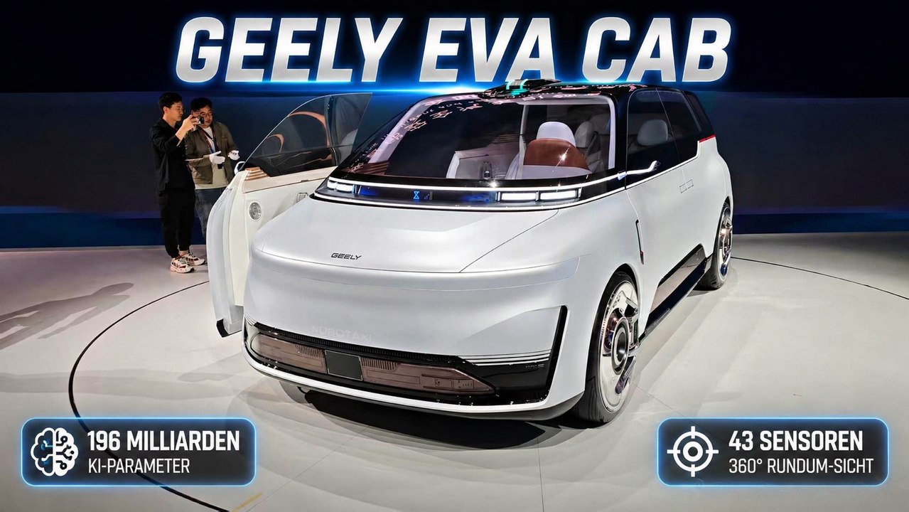 Geely Eva Cab autonomes Robotaxi ohne Lenkrad im Detail