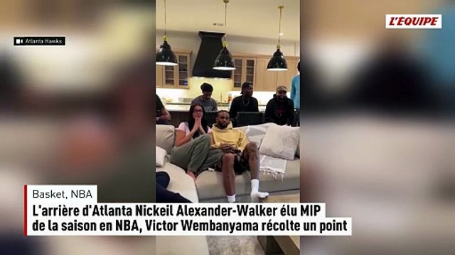L'arrière d'Atlanta Nickeil Alexander-Walker élu MIP de la saison en NBA, Victor Wembanyama récolte un point - Basket - NBA