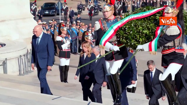 Meloni all'Altare della Patria per l'81° Anniversario della Liberazione