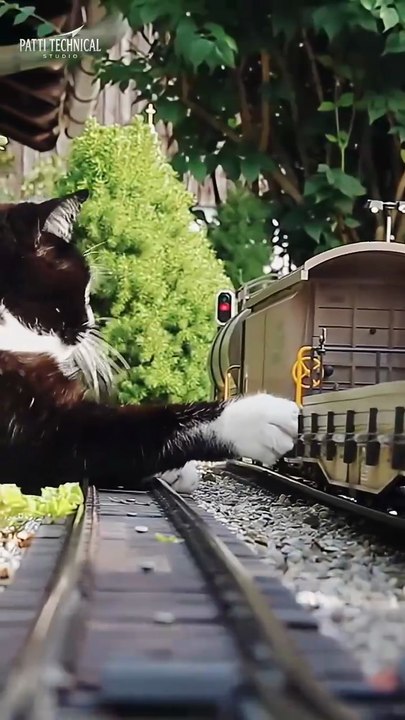 Cat Stops the Train! 😱🚂