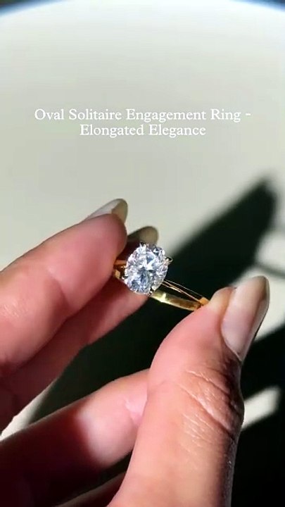 Oval Solitaire Engagement Ring – Elegant Classic Diamond Ring Video Showcase