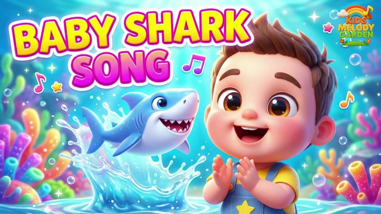 Baby Shark Song 🦈🎶 | Fun Ocean Dance Song for Kids | Nursery Rhymes | Kids Melody Garden