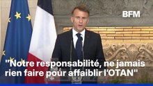 Emmanuel Macron: "Ce qui est demandé par les Américains, c'est de s'occuper de leur sécurité"