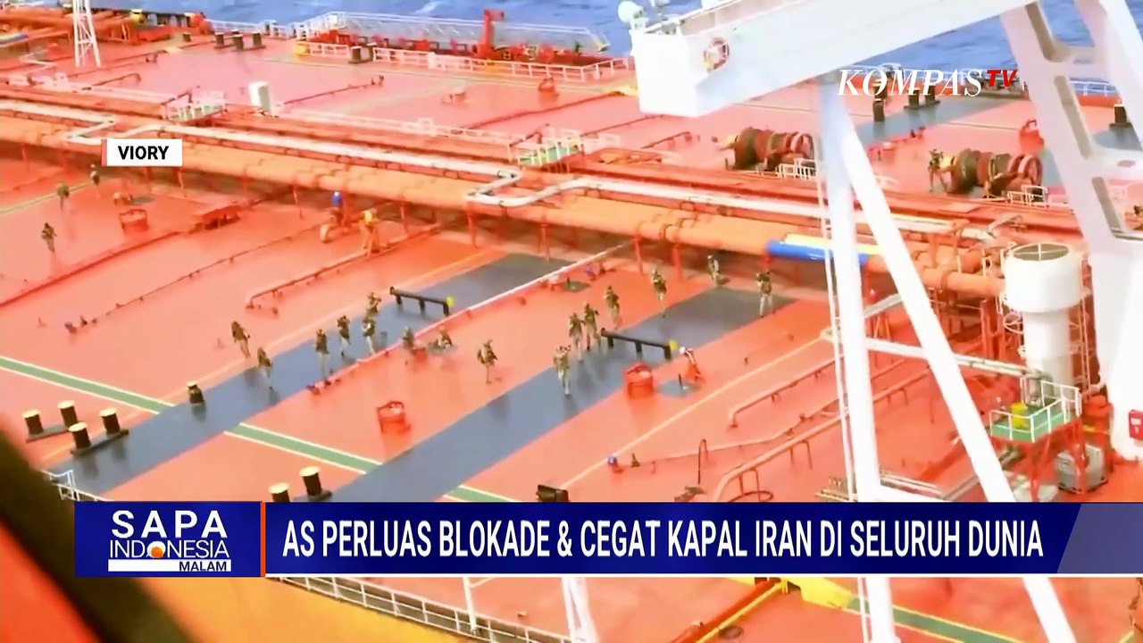 AS Perluas Blokade Selat Hormuz, Kapal Induk Kedua Dikerahkan | SAPA MALAM