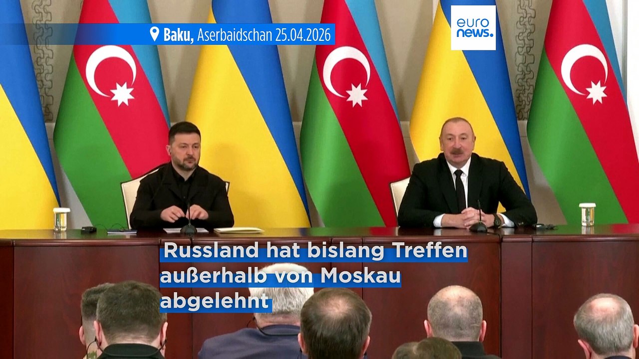 Selenskyj in Baku: Sind bereit, Putin in Aserbaidschan zu treffen