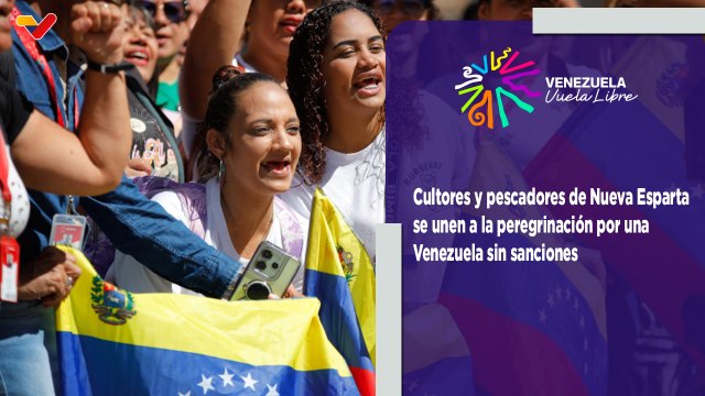 Pueblo cultor y pescador de Nueva Esparta se une a la peregrinación por una Venezuela sin sanciones