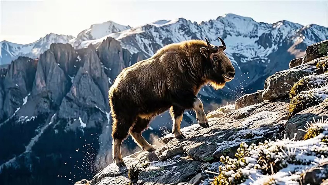 Takin Mountain Movement Scene