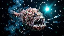 Anglerfish Lure Trap in Darkness