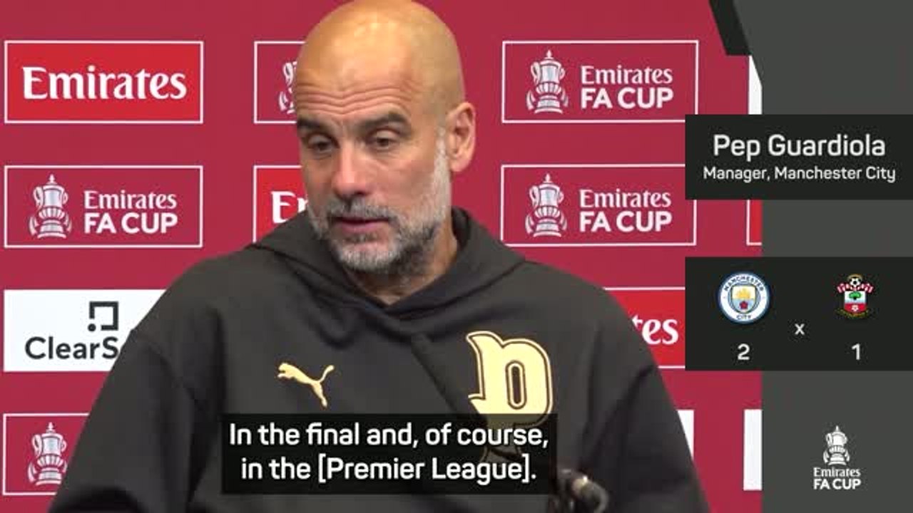 Guardiola targets six finals as Man City win at...