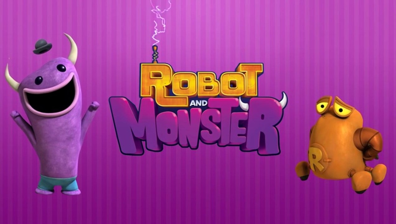 495-Robot and Monster-Nickelodeon Spoof Pixar Lamp Luxo Jr Logo