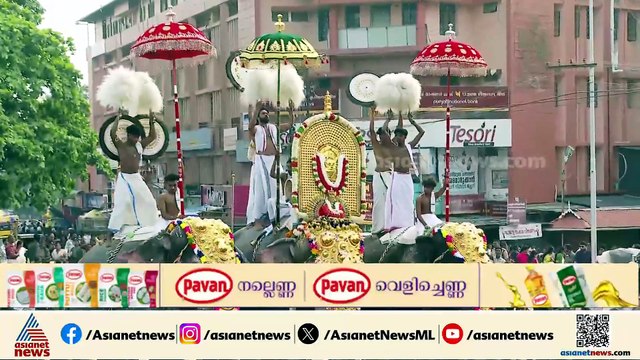 പൂരനഗരിയിലേക്ക് മാസ് എൻട്രി നടത്തി തെച്ചിക്കോട്ടുകാവ് രാമചന്ദ്രൻ