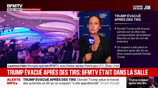 Tirs au dîner avec Donald Trump - Le témoignage glaçant de la journaliste Laurence Haïm de BFM TV, qui était dans la salle : On a eu très peur.