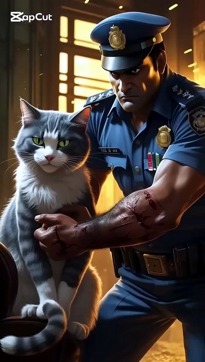 Caught at Last! Intense Arrest Scene With a Feline Twist 😼🚨🐾