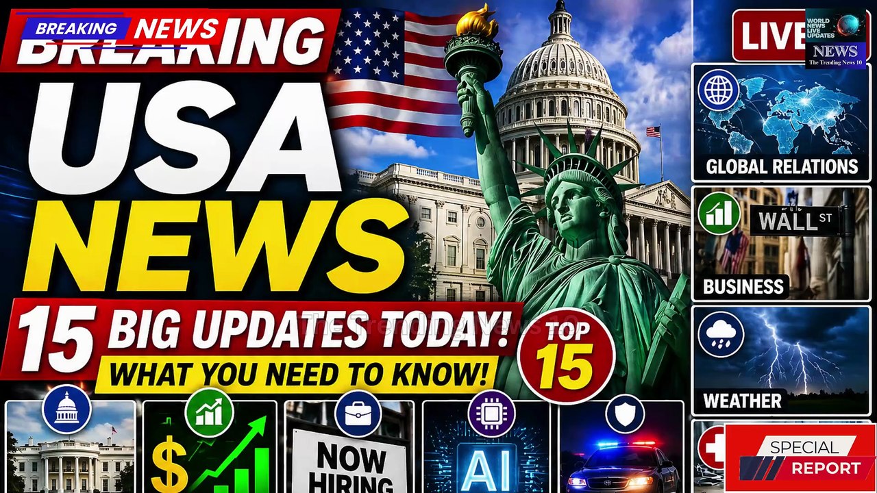 🎬 🚨 USA Breaking News Today 🇺🇸 | 15 Big Updates You Must Know 😱🔥
