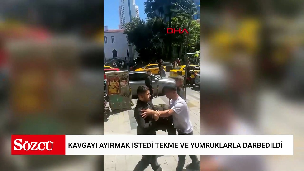 Mecidiyeköy'de kavgayı ayırmak istedi tekme ve yumruklarla darbedildi