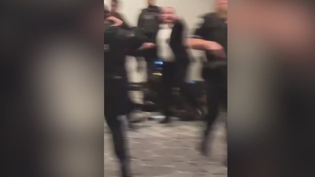 The moment the White House Correspondents' Dinner suspect is arrested and pinned to the floor