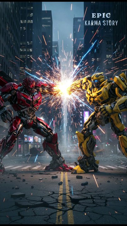 Transformers! Bumblebee vs Decepticon! 🤖🚗 Robot Fight #transformers #robot #slapstick #comedy