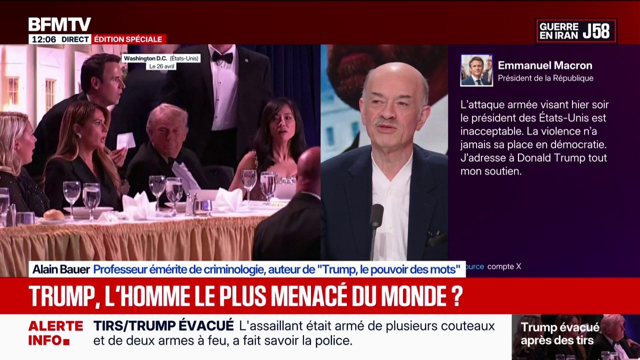 Tirs au gala de la presse avec Donald Trump: "Une défaillance qui aurait pu être un désastre", pour le criminologue Alain Bauer