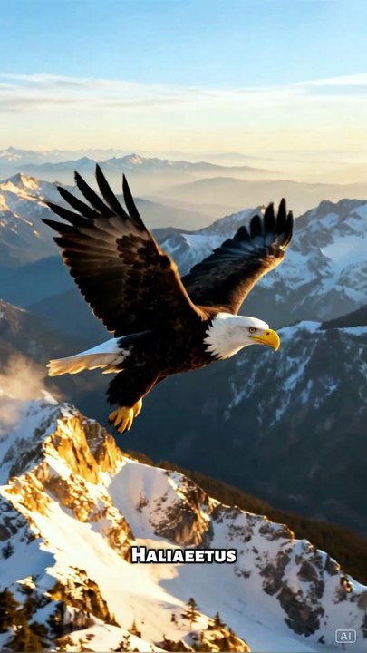 The Eagle feeding his young ones with slices of pizza