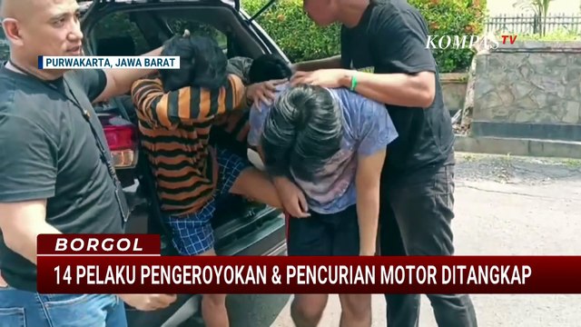 Polisi Ringkus 14 Pelaku Pengeroyokan dan Pencuri Motor Suporter di Purwakarta | BORGOL