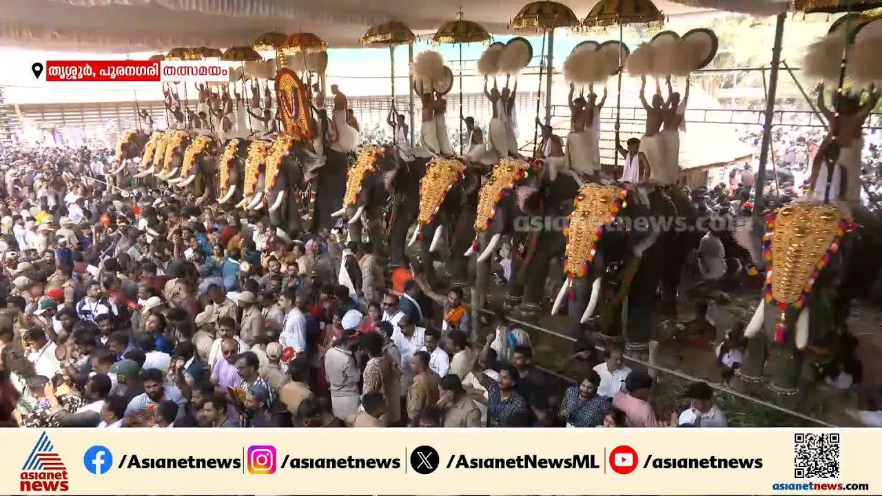 കൊട്ടിക്കയറി ഇലഞ്ഞിത്തറമേളം, ആവേശത്തിൽ പൂരപ്രേമികൾ