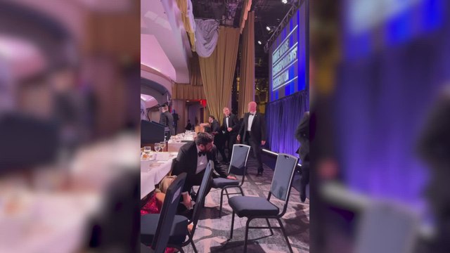 Trump stumbles: chaotic evacuation footage from the Correspondents' Dinner attack