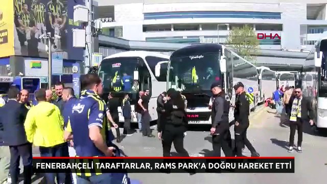 Fenerbahçeli taraftarlar, derbi için Rams Park'a doğru hareket etti