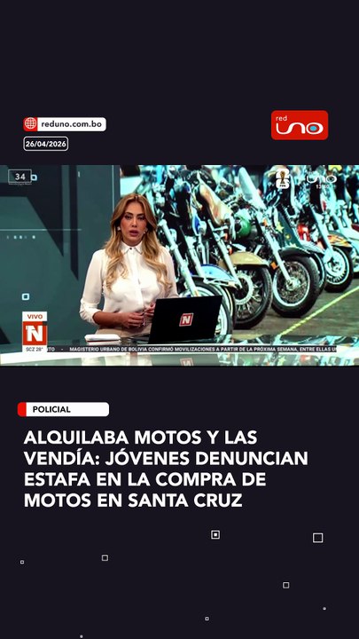 Jóvenes denuncian haber sido estafados por una mujer que se dedicaría a la venta de motocicletas en Santa Cruz