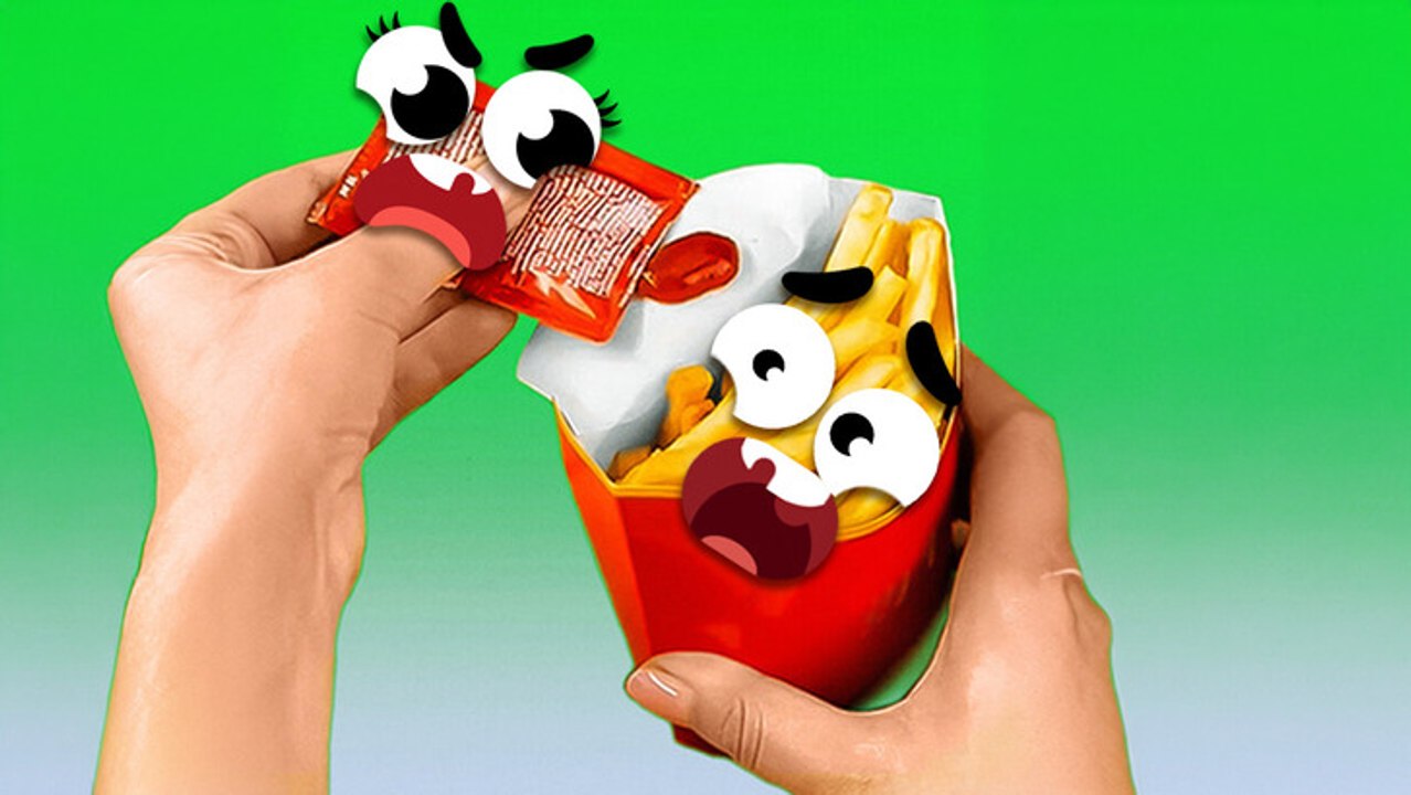 When fries and ketchup meet on camera 🍟😱 Secrets of doodland!