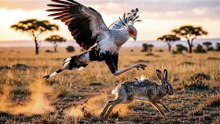 Secretary Bird Long Kick Attack