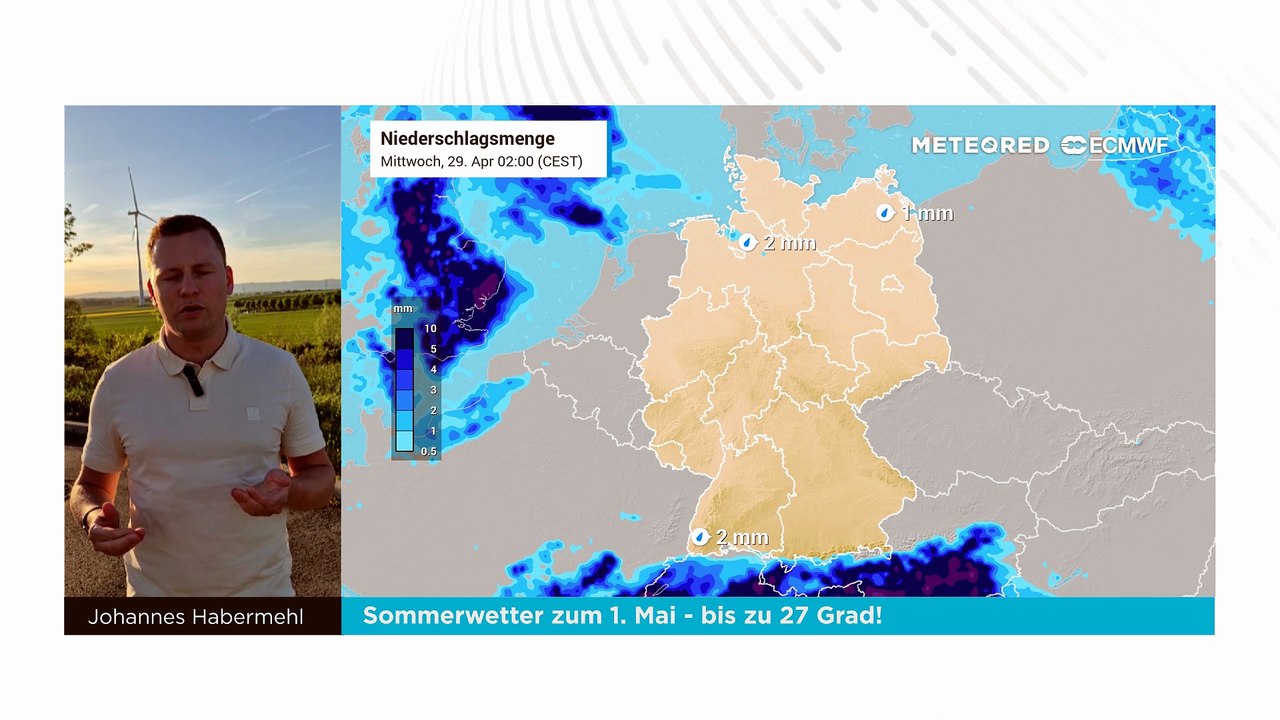 Sommerwetter zum 1. Mai - bis zu 27 Grad!